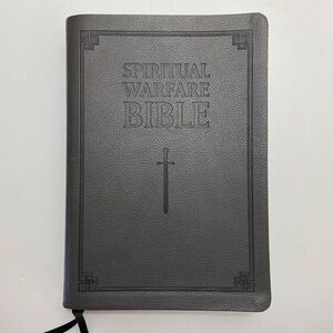 Spiritual Warfare Bible RSV Leather Bound By Saint Benedict Press 2017 Grey.